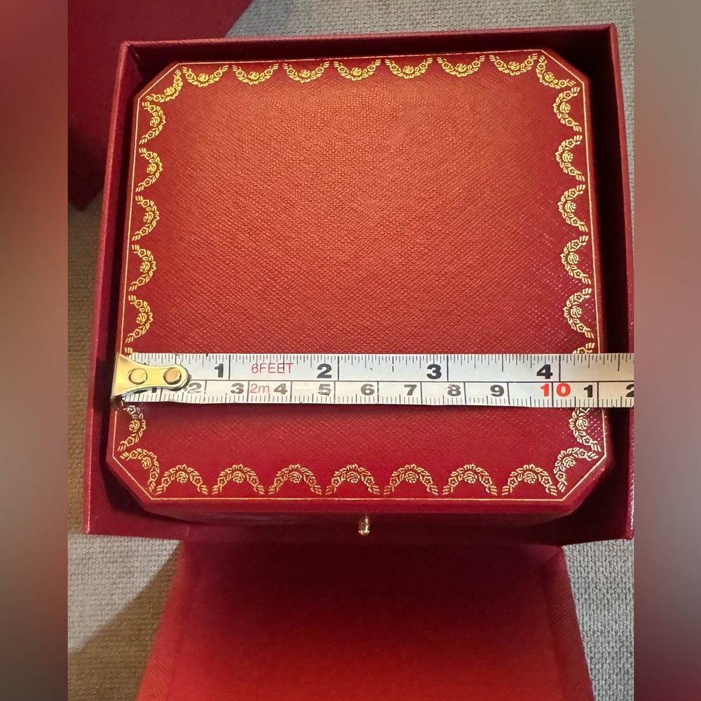 Cartier Authentic Red and Gold Bracelet Box